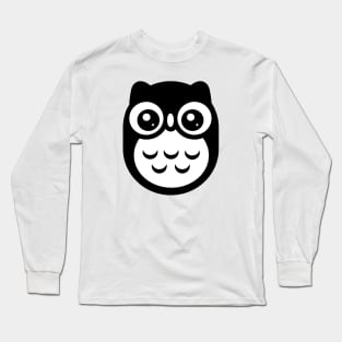 Black Cute baby Owl Long Sleeve T-Shirt